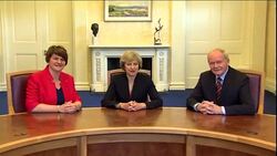 Martin McGuinness, Arlene Foster & Theresa May Meet News Clip