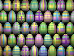(Loop) Sliding Easter Eggs Stock Footage