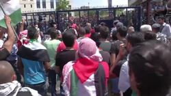 Protesters burn US and Israeli flags in front of US embassy in Beirut News Clip