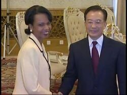 Rice arrives, meets Hu Jintao and Wen Jiabao News Clip