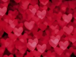 Defocused heart shaped candle lights. Stock Footage