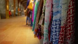 Shopping in historical a Turkish bazaar Stock Footage