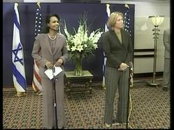 Rice and Livni, Olmert on incursions, Hamas comment News Clip