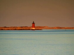 Delaware breakwater lighthouse Stock Footage