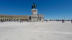 PraÃ§a do ComÃ©rcio in Lisbon Stock Footage