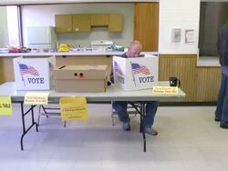 MS PAN Voter casts provisional presidnetiall election / Holland, Ohio, United State Stock Footage