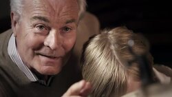 Grandfather and grandson with telescope Stock Footage