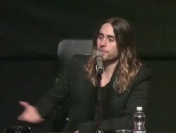 INTERVIEW - Jared Leto on his career as a film director at Dallas Buyers Club Press Conference - 8th Rome Film Festival at Auditorium Parco Della Musica on November 09, 2013 in Rome, Italy. (Footage by WireImage Video/Getty Images) Stock Footage