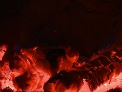 HD Too hot to touch 1/4 - Glowing Charcoal Series Stock Footage