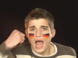 Germany football / soccer sports fan - HD &amp; PAL Stock Footage