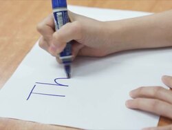 Hand Writing Thank You Stock Footage