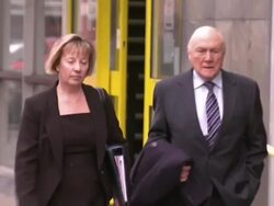 Stuart Hall leaving Preston Magistrates Court News Clip