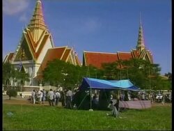 CAMBODIA: SAM RAINSY STARTS HUNGER STRIKE News Clip