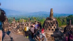 Borobudur temple Stock Footage