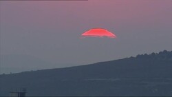 Sunset Over Israel Lebanon border News Clip
