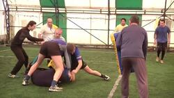 Albanians and Serbians tackle each other on the rugby pitch News Clip