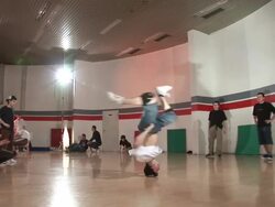 HD: Spinning On The Head Stock Footage