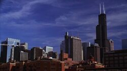 MS, Cityscape with Sears Tower, Chicago, Illinois, USA Stock Footage