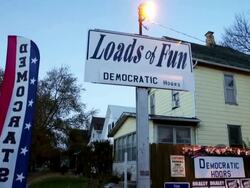 Democratic Senate Candidate Bruce Braley Campaigns In Iowa Ahead Of Midterm Election Stock Footage