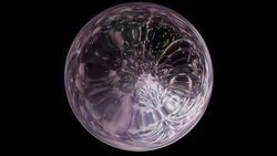 The interior of a digital bubble pulses with curved figures and multiple colored lights. Stock Footage