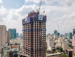 WS T/L Building under construction in Ho Chi Minh City / Ho Chi Minh City, Southeastern, Vietnam Stock Footage