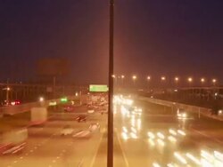 Highway traffic at dusk,time lapse Stock Footage