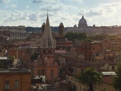 Panoramic view of Rome  from Pincio Hill Stock Footage