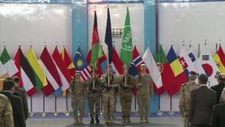 CLEAN : NATO lowers flag on its Afghan war but insurgency boils News Clip