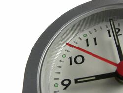 Clock ticking to nine Stock Footage