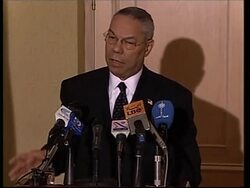 Powell says US concerned over theft of oil for food money by Saddam News Clip