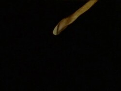 High Speed - BCU Sycamore Seed spinning down through frame, black background Stock Footage