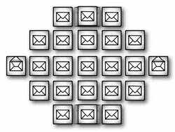 Email icons grid Stock Footage