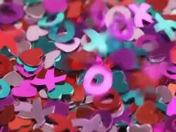 Valentines Day Confetti Stock Footage