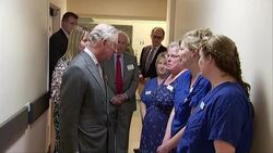 Prince Charles opens new hospital X-Ray unit News Clip