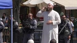 Friday Prayers at a Jerusalem security checkpoint News Clip