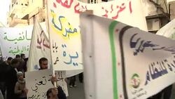 Protesters Demonstrate Against Assad's Forces News Clip