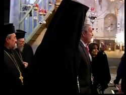President visits Church of Nativity, security, interiors of visit News Clip