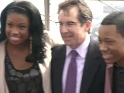 Tyrel Jackson Williams, China Anne McClain , Coco Jones, Gary Marsh, Tyler James Williams, Debby Ryan and Laura Marano at The Disney Channel And Disney XD Stars Visit The Empire State Building on 3/12/2012 Stock Footage