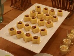 Fruit and dessert decorate for wedding ceremony, dolly shot Stock Footage