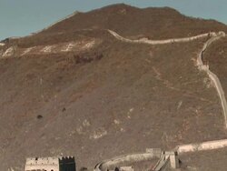 MS TD Great wall of China / Beijing Suburb, China Stock Footage