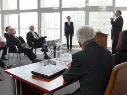 HD: People Concentrate On Speech Stock Footage