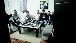 Guys playing video games Stock Footage