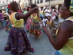 First 2014 Carnival Street Parade in Rio Stock Footage