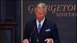In a visit to Georgetown University, Prince Charles spoke passionately about environmentally friendly farming.  The heir to Britain's throne runs a farm on his estate in England and has a line of organic foods which donates profits to his charities. News Clip