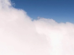 2010 POV Soaring through high clouds and blue skies / Santiago de Chile, Gran Santiago, Chile Stock Footage