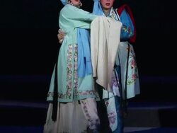 MS Actress performing Qinqiang opera in theater and Qinqiang is representative folk opera of northwest china  AUDIO  / xi'an, shaanxi, china Stock Footage