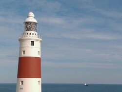 MS Lighthouse of europa point / Gibraltar  Stock Footage