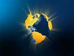 Earth globe with rays of light HD Stock Footage