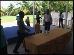 Three months since quake, Preval and WFP comments News Clip