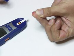 Home Blood Glucose Test Stock Footage